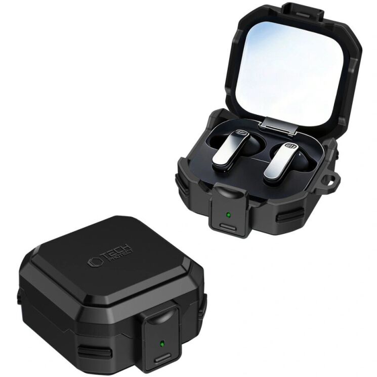 Защитный чехол Tech-Protect Carbonx MagSafe для Samsung Galaxy Buds 4 / Buds 4 Pro - Black (407423B) Защитный чехол Tech-Protect Carbonx MagSafe для Samsung Galaxy Buds 4 / Buds 4 Pro - Black: фото 3 из 8