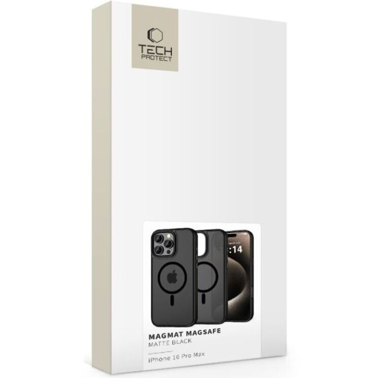 Захисний чохол Tech-Protect Magmat MagSafe для iPhone 16 Pro Max - Matte Black: фото 2 з 5