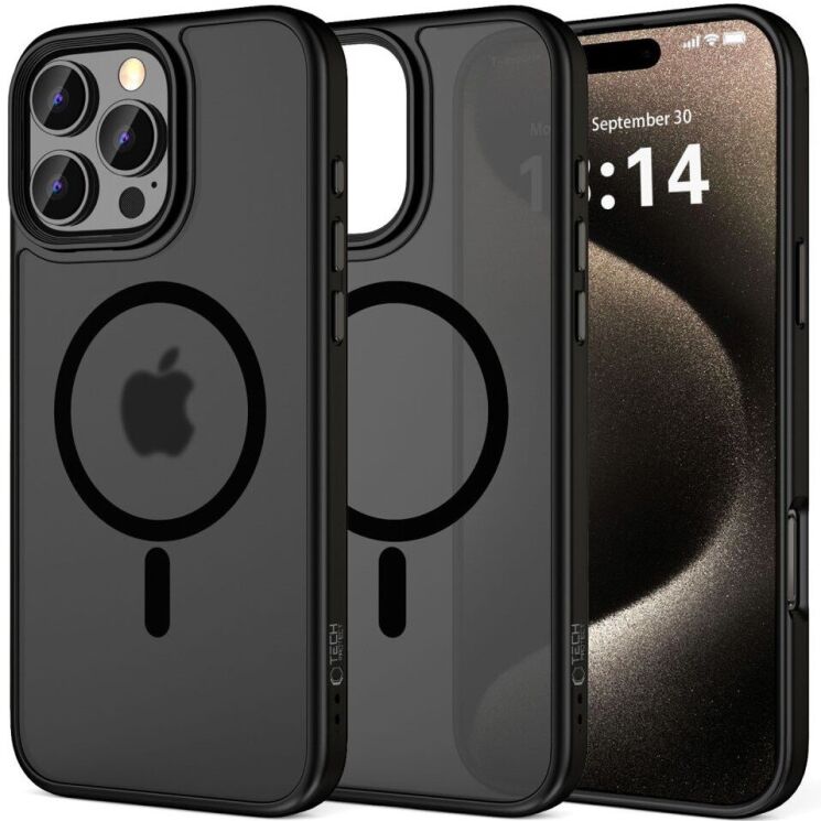 Захисний чохол Tech-Protect Magmat MagSafe для iPhone 16 Pro Max - Matte Black: фото 1 з 5
