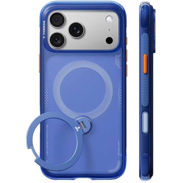 Защитный чехол TORRAS Ostand Q3 Air для Apple iPhone 18 Pro - Blue: фото 1 из 8