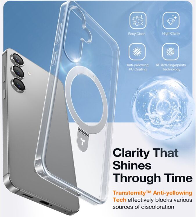 Защитный чехол TORRAS Upro Case для Samsung Galaxy S25 Plus (S936) - Transparent: фото 7 из 8
