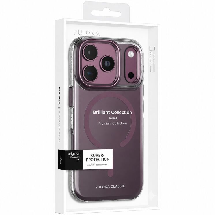 Захисний чохол (TPU+PC) Puloka Resplendent with Magnetic Fit для iPhone 18 Pro Max / 17 Pro Max - Dark Cherry: фото 2 з 2
