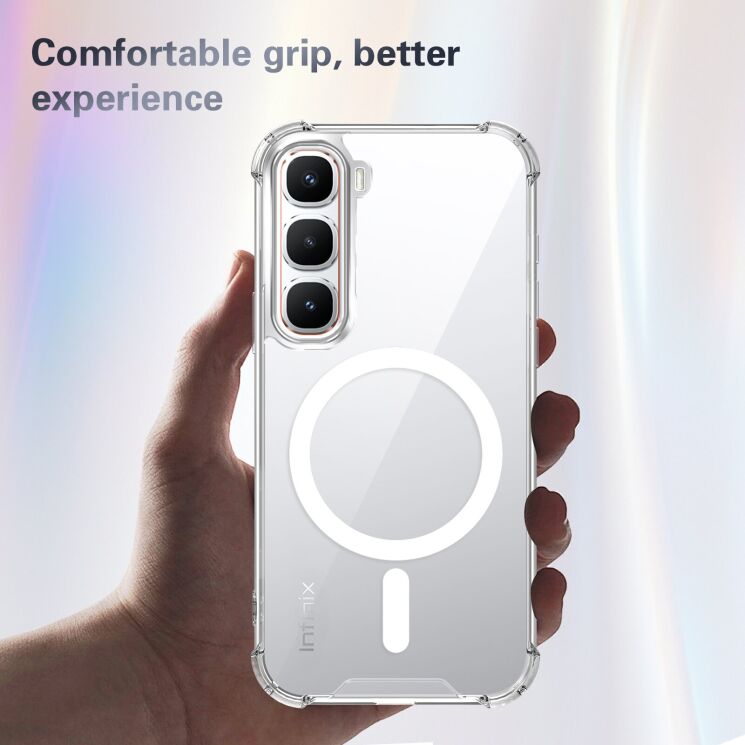 Захисний чохол UniCase AirBag MagSafe для Infinix Hot 60 Pro Plus / TECNO Spark 40 Pro Plus - Transparent (387926T) Захисний чохол UniCase AirBag MagSafe для Infinix Hot 60 Pro Plus / TECNO Spark 40 Pro Plus - Transparent: фото 4 з 11