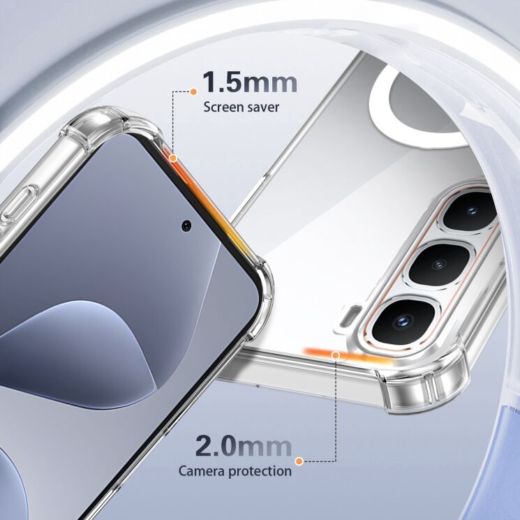 Захисний чохол UniCase AirBag MagSafe для Infinix Hot 60 Pro Plus / TECNO Spark 40 Pro Plus - Transparent (387926T) Захисний чохол UniCase AirBag MagSafe для Infinix Hot 60 Pro Plus / TECNO Spark 40 Pro Plus - Transparent: фото 9 з 11