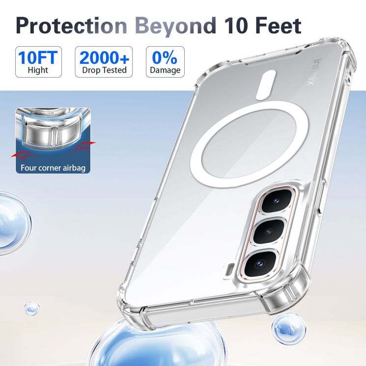 Захисний чохол UniCase AirBag MagSafe для Infinix Hot 60 Pro Plus / TECNO Spark 40 Pro Plus - Transparent (387926T) Захисний чохол UniCase AirBag MagSafe для Infinix Hot 60 Pro Plus / TECNO Spark 40 Pro Plus - Transparent: фото 3 з 11