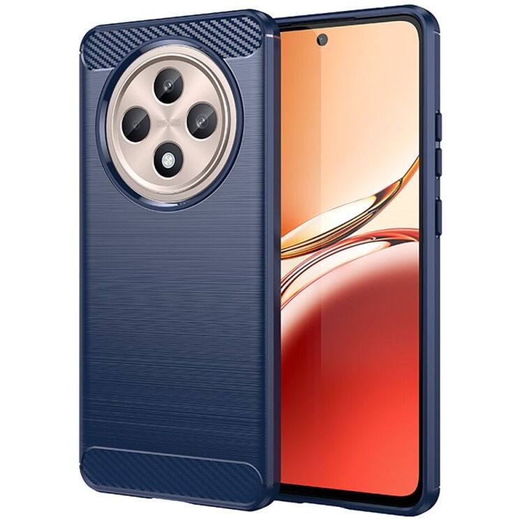 Защитный чехол UniCase Carbon для OPPO Reno 12 F/FS - Blue: фото 1 из 8