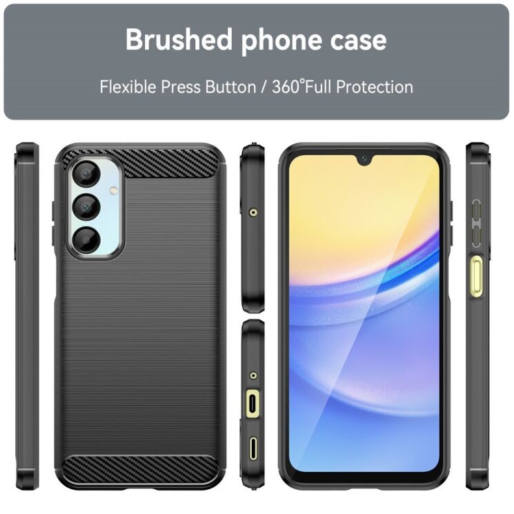 Защитный чехол UniCase Carbon для Samsung Galaxy A16 (A165) - Black: фото 3 из 8