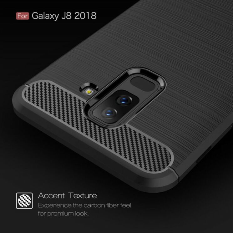 Защитный чехол UniCase Carbon для Samsung Galaxy J8 2018 (J810) - Dark Blue: фото 5 из 11