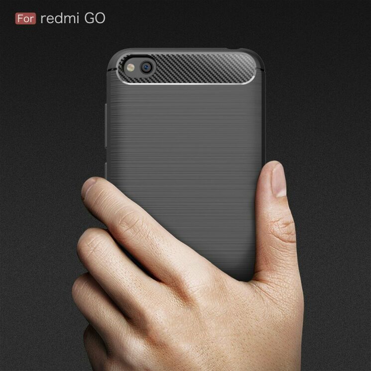 Защитный чехол UniCase Carbon для Xiaomi Redmi Go - Black: фото 10 из 11