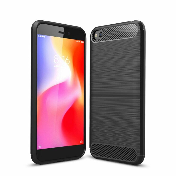 Защитный чехол UniCase Carbon для Xiaomi Redmi Go - Black: фото 1 из 11