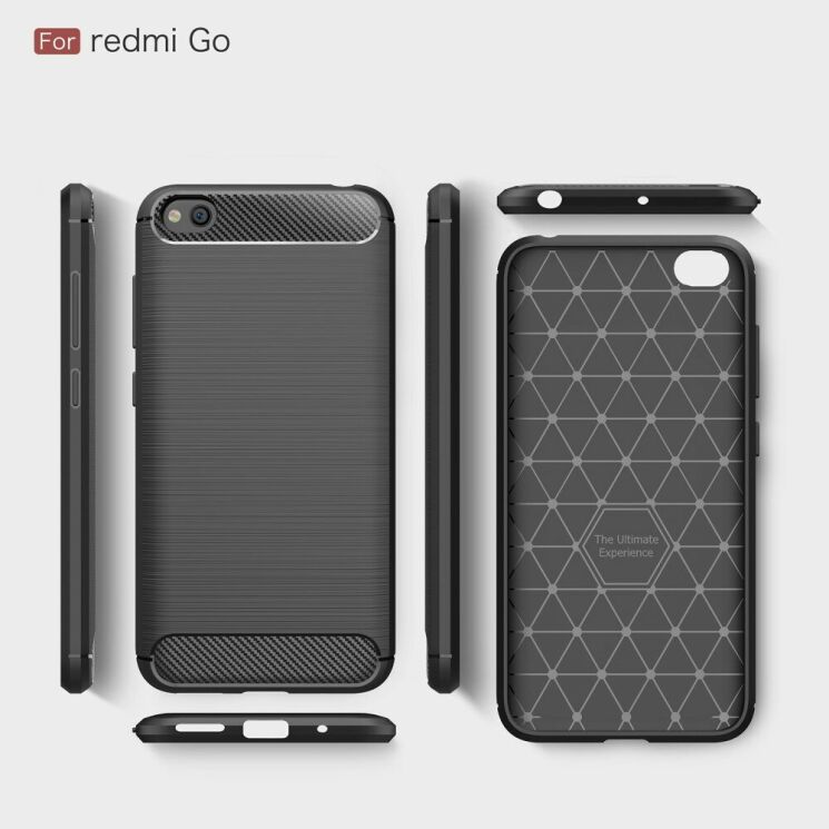 Защитный чехол UniCase Carbon для Xiaomi Redmi Go - Black: фото 2 из 11