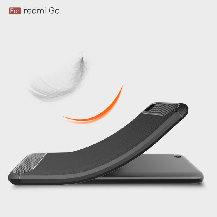 Защитный чехол UniCase Carbon для Xiaomi Redmi Go - Black: фото 9 из 11