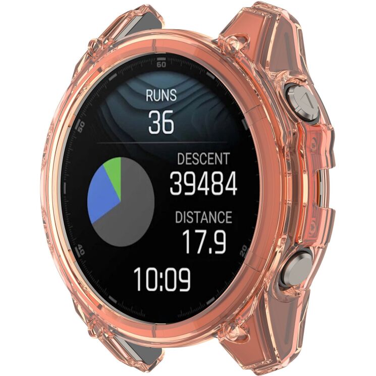 Защитный чехол UniCase Clear Cover для Garmin Fenix 8 (43mm) - Transparent Orange: фото 4 из 7