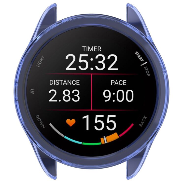 Защитный чехол UniCase Clear Cover для Garmin Forerunner 165 / 165 Music - Transparent Blue: фото 5 из 7