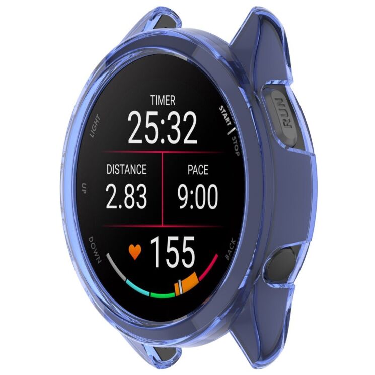 Защитный чехол UniCase Clear Cover для Garmin Forerunner 165 / 165 Music - Transparent Blue: фото 2 из 7