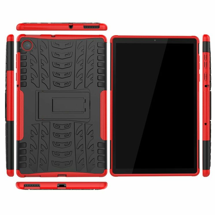 Захисний чохол UniCase Combo для Lenovo Tab M10 Plus 1/2 Gen (TB-X606) - Black / Red: фото 2 з 9