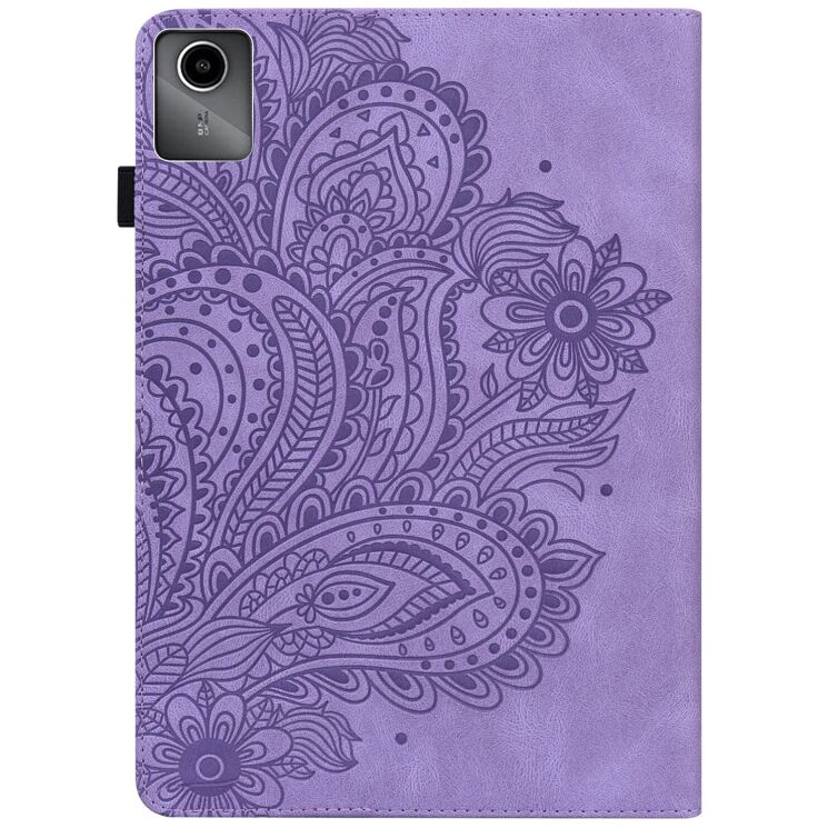 Защитный чехол UniCase Flower для Lenovo Tab M11 (TB330) / Xiaoxin Pad 2024 - Purple: фото 2 из 10