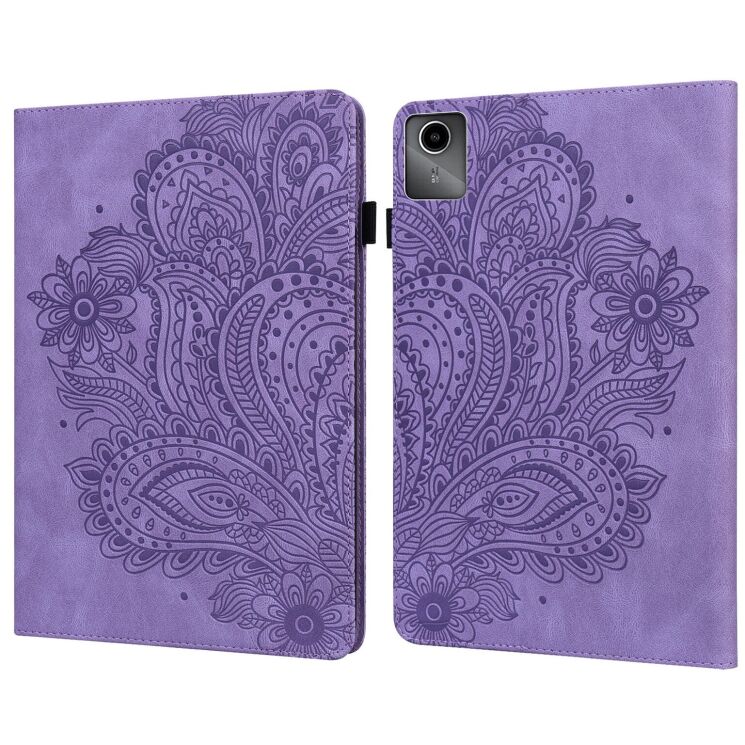 Защитный чехол UniCase Flower для Lenovo Tab M11 (TB330) / Xiaoxin Pad 2024 - Purple: фото 1 из 10