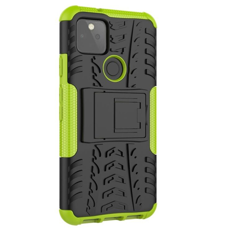 Протиударний чохол UniCase Hybrid X для Google Pixel 5 - Black / Green: фото 5 з 18