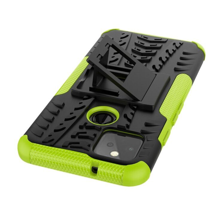 Протиударний чохол UniCase Hybrid X для Google Pixel 5 - Black / Green: фото 7 з 18