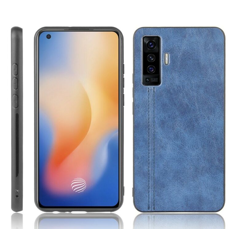 Защитный чехол UniCase Leather Series для VIVO X50 - Blue: фото 1 из 10