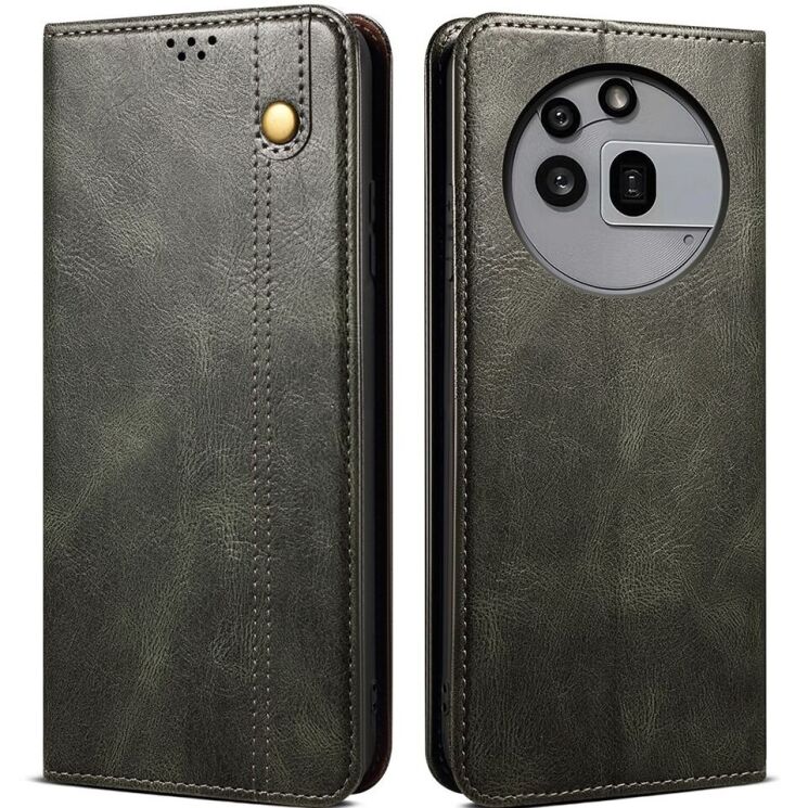 Защитный чехол UniCase Leather Wallet для Nothing Phone (3a) Pro - Green: фото 1 из 6