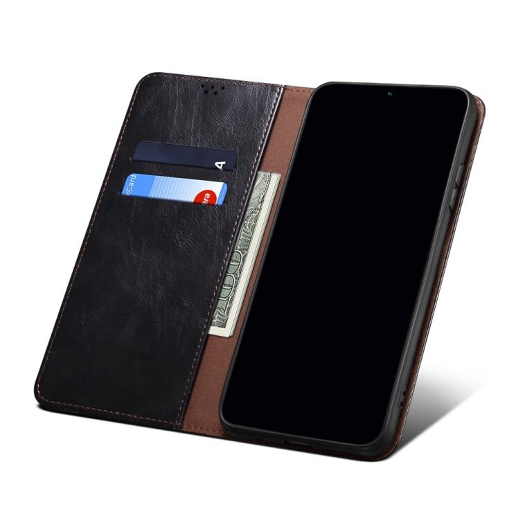 Захисний чохол UniCase Leather Wallet для Samsung Galaxy S22 Ultra - Black: фото 9 з 30