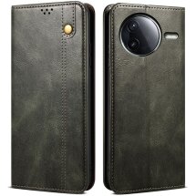 Защитный чехол UniCase Leather Wallet для Xiaomi Poco F7 Pro - Green: фото 1 из 7