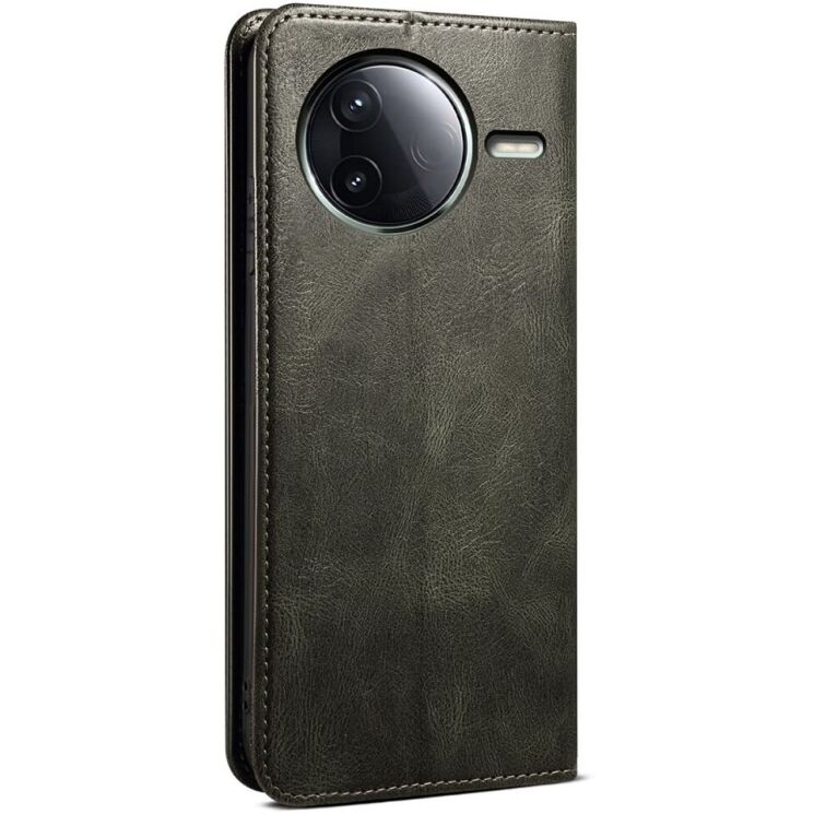 Защитный чехол UniCase Leather Wallet для Xiaomi Poco F7 Pro - Green: фото 6 из 7