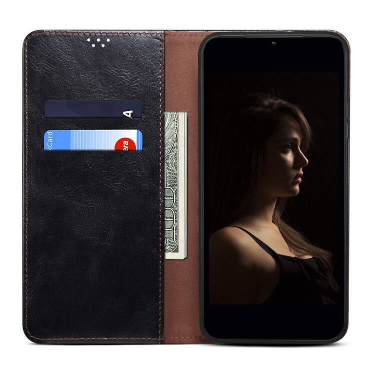 Защитный чехол UniCase Leather Wallet для Xiaomi Poco X5 Pro / Redmi Note 12 Pro 5G - Black: фото 4 из 11