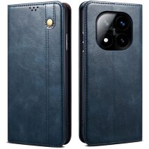 Защитный чехол UniCase Leather Wallet для Xiaomi Redmi Note 14 Pro 5G - Blue: фото 1 из 10