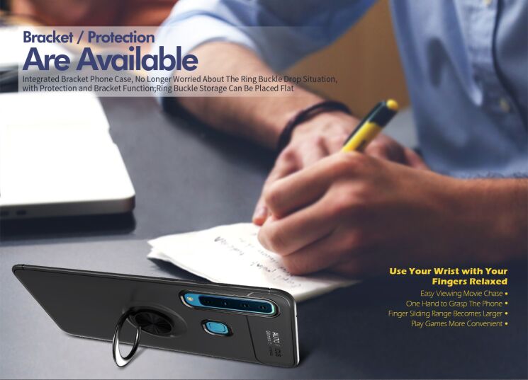 Захисний чохол UniCase Magnetic Ring для Samsung Galaxy A9 2018 (A920) - Red: фото 8 з 13