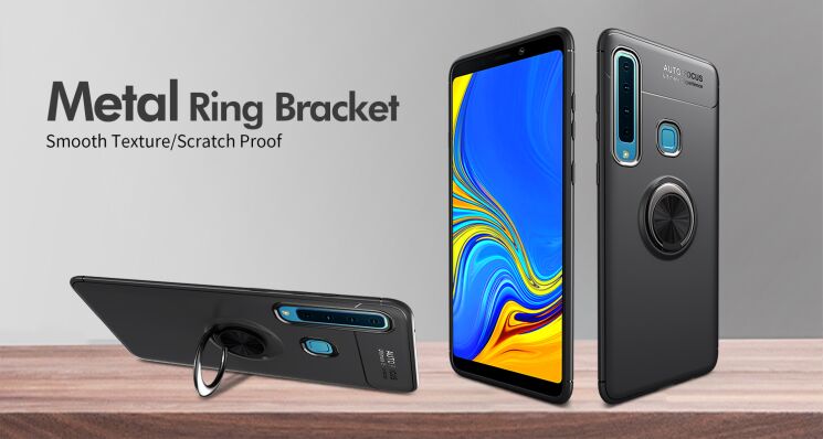 Захисний чохол UniCase Magnetic Ring для Samsung Galaxy A9 2018 (A920) - Red: фото 2 з 13