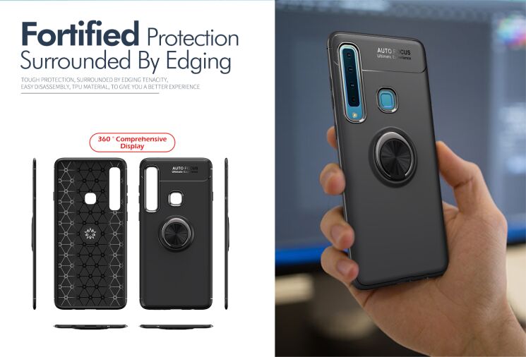 Захисний чохол UniCase Magnetic Ring для Samsung Galaxy A9 2018 (A920) - Red: фото 5 з 13