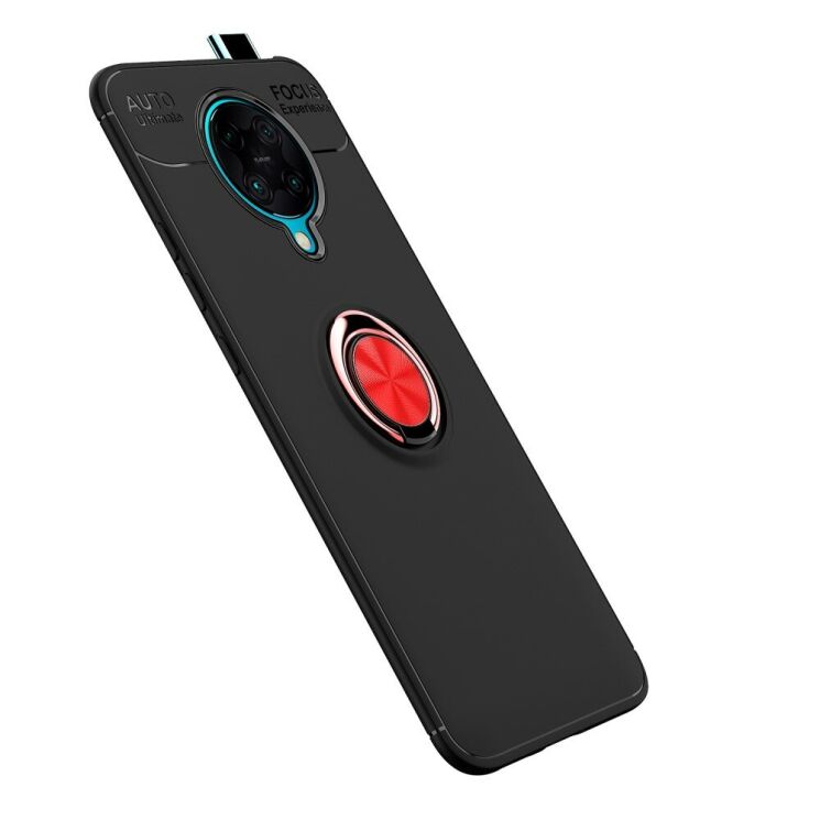 Чохол з магнітним кільцем UniCase Magnetic Ring для Xiaomi Poco F2 Pro / Redmi K30 Pro - Black / Red: фото 3 з 12