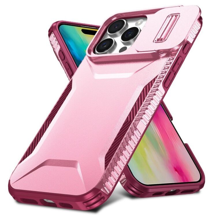 Защитный чехол UniCase Shuttle Guard для Apple iPhone 16 Pro Max - Pink / Dark Red: фото 2 из 7
