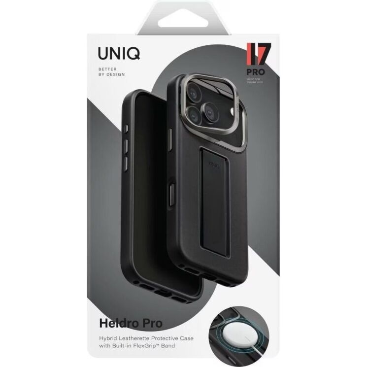 Защитный чехол UNIQ Heldro Pro MagClick для iPhone 17 Pro (UNIQ-IP6.3P(2025)-HELPMDBLK) - Black: фото 6 из 10