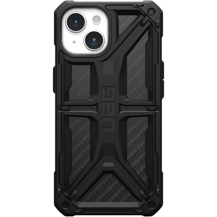 Защитный чехол URBAN ARMOR GEAR (UAG) Monarch для Apple iPhone 15 - Carbon Fiber: фото 1 из 10