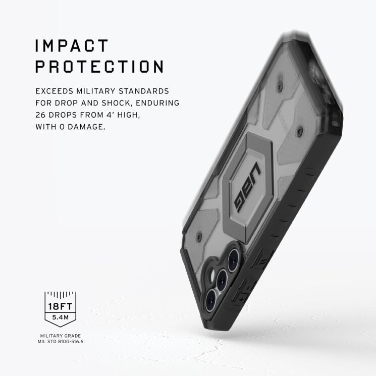 Защитный чехол URBAN ARMOR GEAR (UAG) Pathfinder Clear для Samsung Galaxy S23 FE (214410113131) - Ash: фото 6 из 9