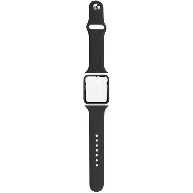Захисний комплект IMAK Watch Strap + Case для Apple Watch 42 mm - Black: фото 4 з 14
