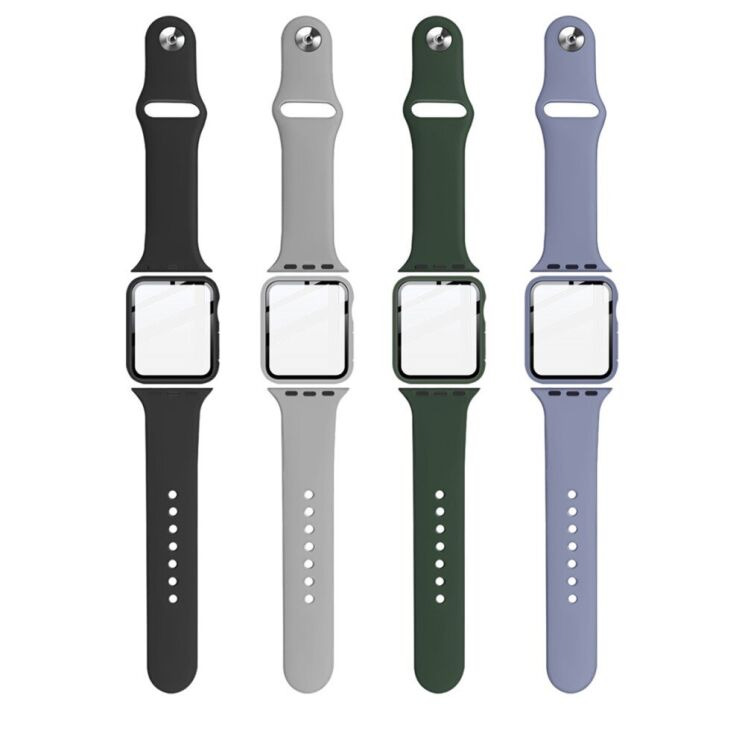 Захисний комплект IMAK Watch Strap + Case для Apple Watch 42 mm - Dark Green: фото 14 з 14