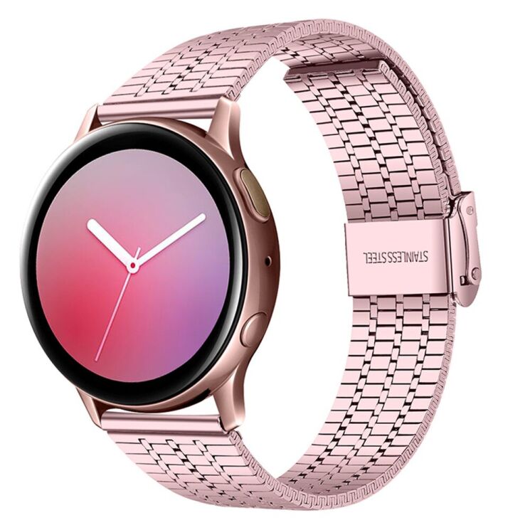 Ремінець UniCase Space Stainless Steel для годинників з шириною кріплення 20 мм - Pink: фото 2 з 8