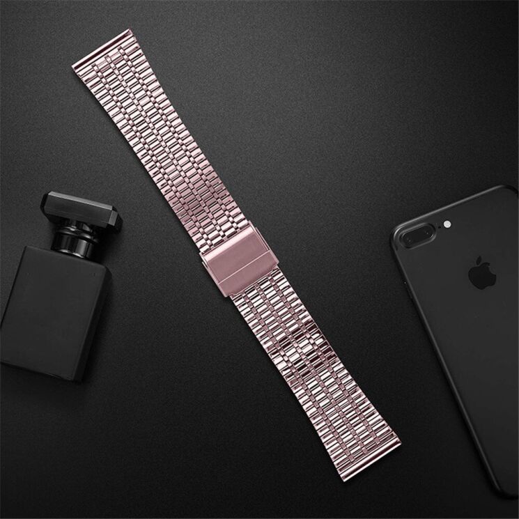 Ремінець UniCase Space Stainless Steel для годинників з шириною кріплення 20 мм - Pink: фото 4 з 8