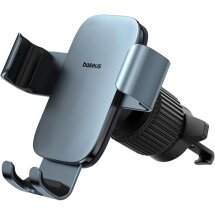 Автомобильный держатель Baseus Metal Age III Gravity Car Mount (Air Outlet Version) C40467600 - Grey: фото 1 из 21