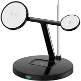 Бездротовий зарядний пристрій WIWU Wi-W032 Magnetic 4 in 1 (15W) - Black (958280B)