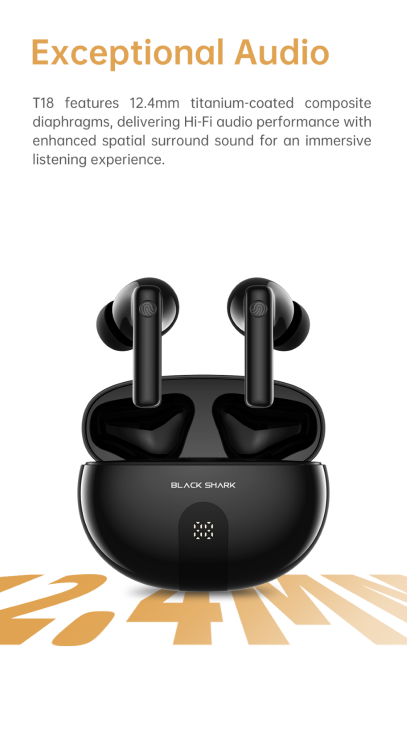 Бездротові навушники Black Shark T18 (BS-T18) - Black: фото 12 з 19