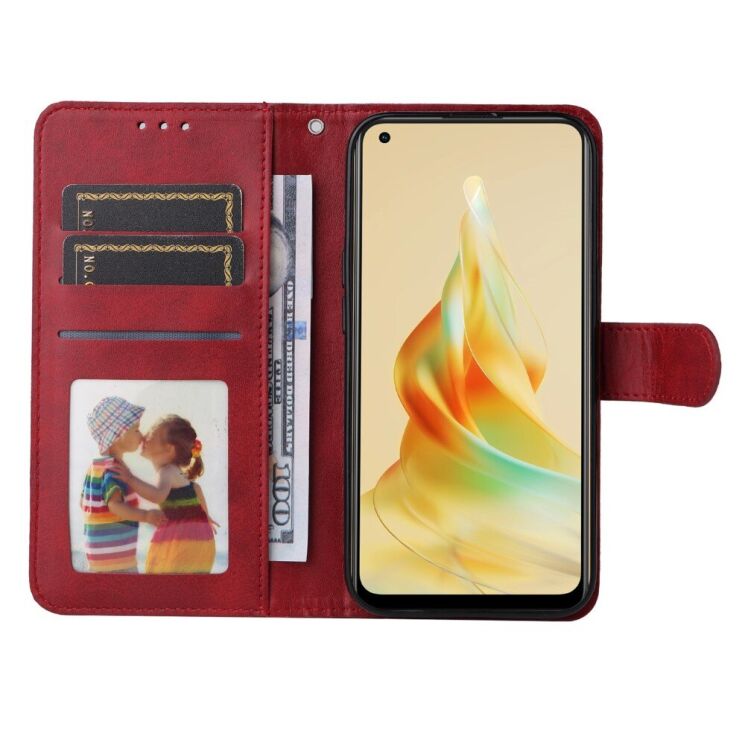 Чехол Deexe Classic Wallet для OPPO Reno 8T - Red: фото 2 из 10