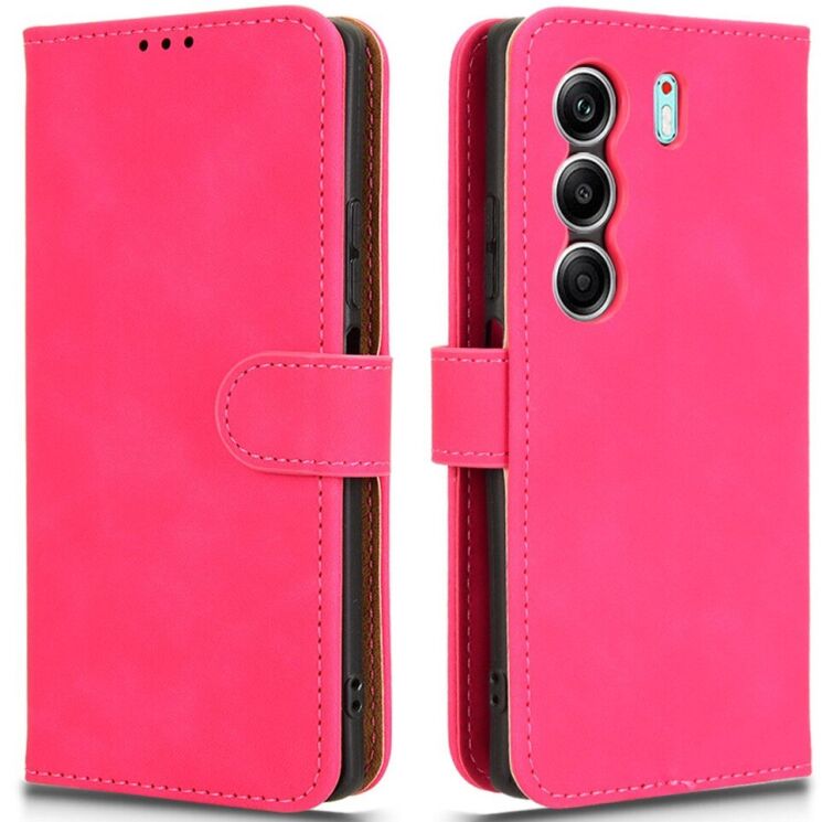 Чехол Deexe Classic Wallet для TECNO Camon 40 (CM5) - Rose: фото 1 из 6