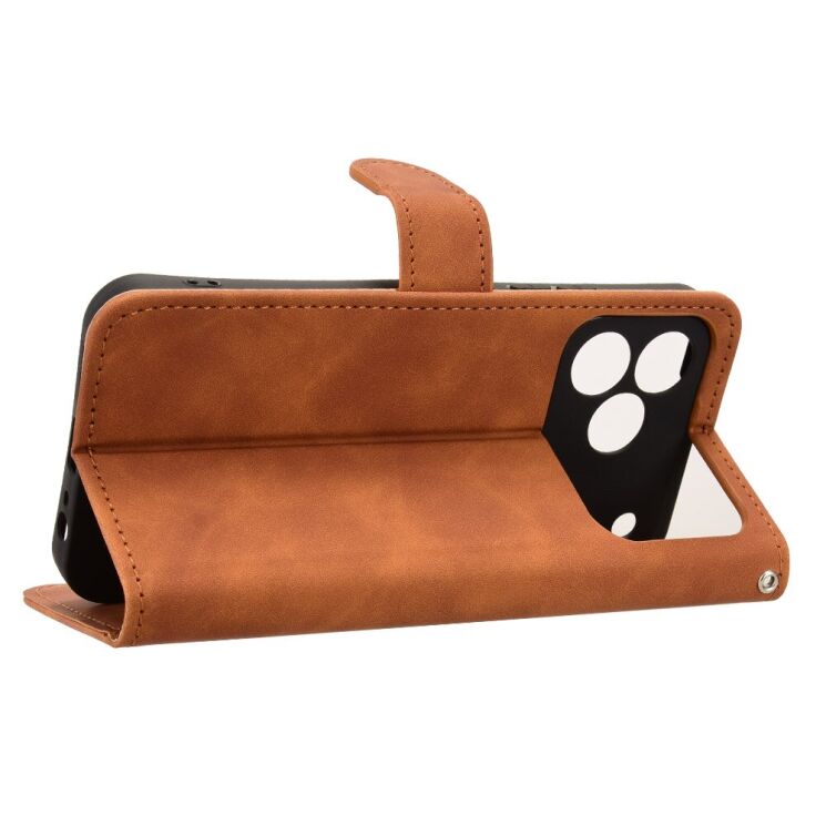 Чехол Deexe Classic Wallet для TECNO Spark 50 - Brown: фото 4 из 6
