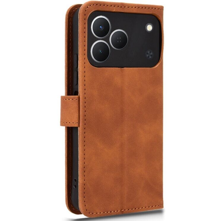 Чехол Deexe Classic Wallet для TECNO Spark 50 - Brown: фото 5 из 6